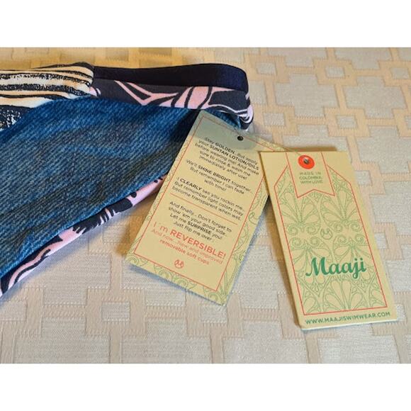 Maaji Jazz Band Reversible Bikini Bottoms - Size L - NWT - Picture 3 of 9